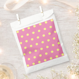 Polka Dot Favoriete Tassen (Roze & Zacht Geel) Bedankzakje