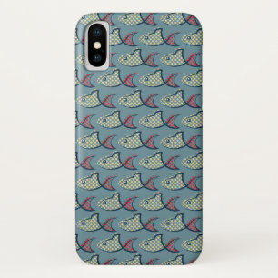 Polka Dot Fish Pattern iPhone X Hoesje