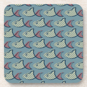 Polka Dot Fish Pattern Drankjes Onderzetter