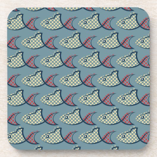 Polka Dot Fish Pattern Drankjes Onderzetter (Voorkant)