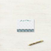 Polka Dot Fish Pattern | Jouw namen toevoegen Post-it® Notes (Op bureau)