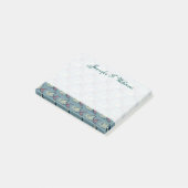 Polka Dot Fish Pattern | Jouw namen toevoegen Post-it® Notes (Schuin)