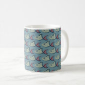 Polka Dot Fish Pattern Koffiemok (Voorkant rechts)