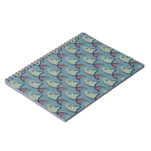 Polka Dot Fish Pattern Notitieboek (Linkerzijde)