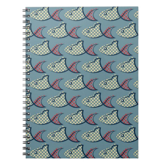 Polka Dot Fish Pattern Notitieboek (Voorkant)