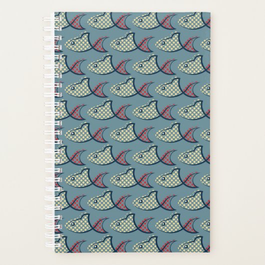 Polka Dot Fish Pattern Planner (Voorkant)