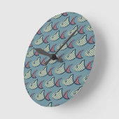 Polka Dot Fish Pattern Ronde Klok (Hoek)