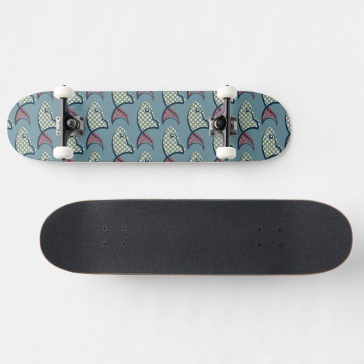 Polka Dot Fish Pattern Skateboard (Horizontaal)
