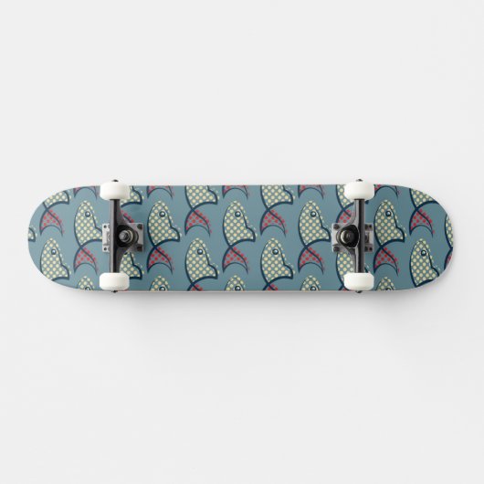 Polka Dot Fish Pattern Skateboard (Horizontaal)