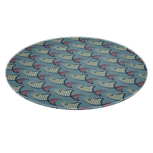 Polka Dot Fish Pattern Snijplank (Hoek)