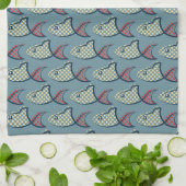 Polka Dot Fish Pattern Theedoek (Gevouwen)