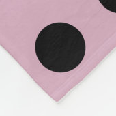 Polka Dot Fleece Blanket (roze en zwart) (Hoek)