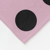 Polka Dot Fleece Blanket (roze en zwart) Deken (Hoek)