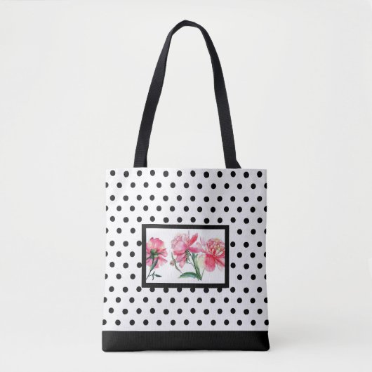 Polka dot floral tas (Voorkant)