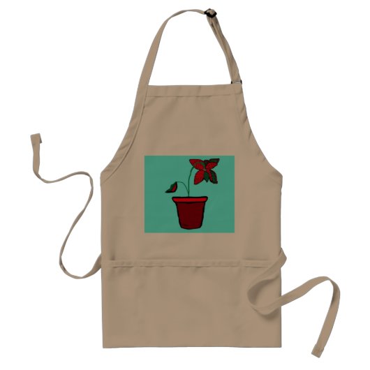 Polka Dot Flower - Apron Standaard Schort (Voorkant)