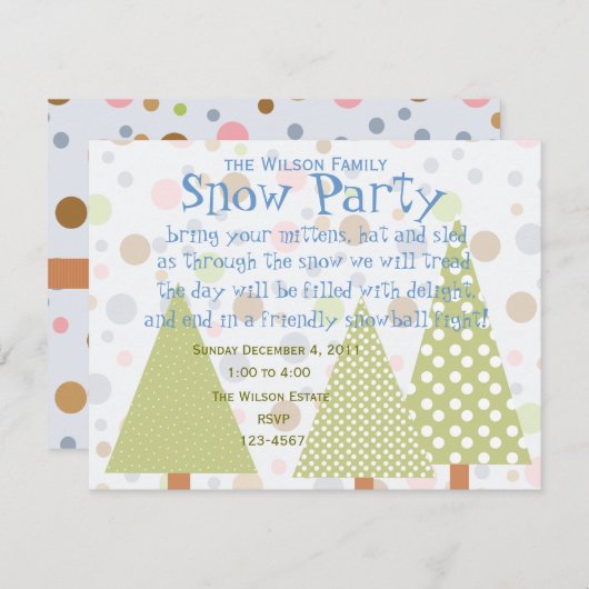 Polka-Dot Forest Kaart (Voorkant / Achterkant)