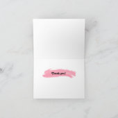 Polka Dot Foto Verjaardag Bedankkaart (Binnen)