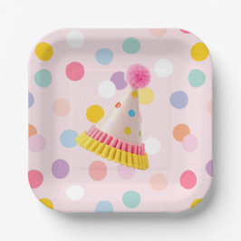 Polka Dot Foto Verjaardag Bord
