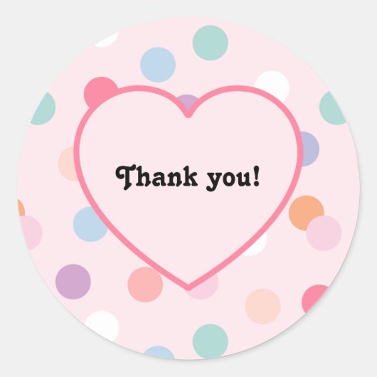 Polka Dot Foto Verjaardag Ronde Sticker (Voorkant)