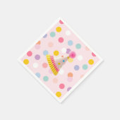 Polka Dot Foto Verjaardag Servet (Hoek)