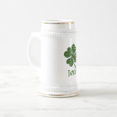 Polka dot Four Leaf Clover Aanpassen Bierpul (Voorkant links)