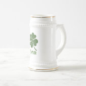 Polka dot Four Leaf Clover Aanpassen Bierpul (Voorkant rechts)