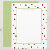 Polka Dot Framed Stationery (Voorkant / Achterkant)