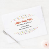 Polka Dot Fun Ovale Sticker (Envelop)