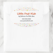 Polka Dot Fun Ovale Sticker (Tas)