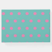 Polka Dot Gastenboek (Aqua & Pink) (Achterkant)