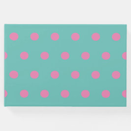 Polka Dot Gastenboek (Aqua & Pink)