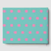 Polka Dot Gastenboek (Aqua & Pink) (Achterkant)