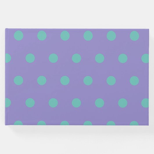Polka Dot Gastenboek (Lavendel & Aqua) (Voorkant)