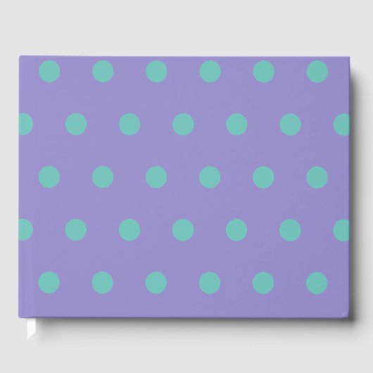 Polka Dot Gastenboek (Lavendel & Aqua) (Voorkant)