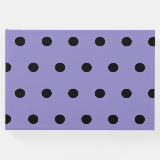 Polka Dot Gastenboek (Lavendel & Zwart) (Voorkant)