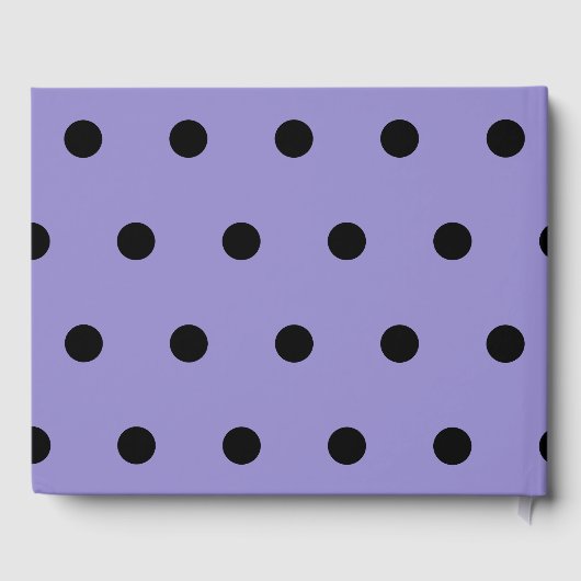 Polka Dot Gastenboek (Lavendel & Zwart) (Achterkant)