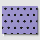 Polka Dot Gastenboek (Lavendel & Zwart) (Voorkant)