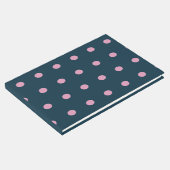 Polka Dot Gastenboek (Midnight Blue & Soft Pink) (Hoek)