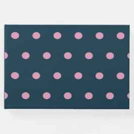 Polka Dot Gastenboek (Midnight Blue & Soft Pink)