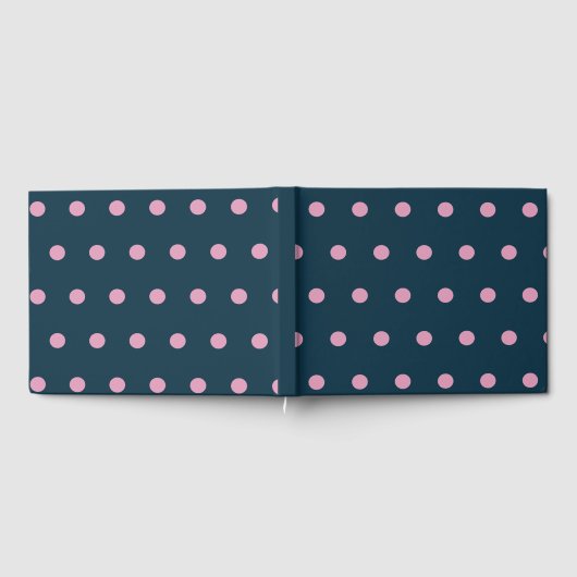 Polka Dot Gastenboek (Midnight Blue & Soft Pink) (Volledig)