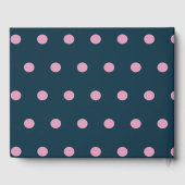 Polka Dot Gastenboek (Midnight Blue & Soft Pink) (Achterkant)