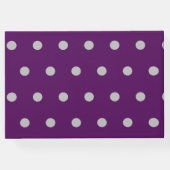 Polka Dot Gastenboek (Plum & Silver) (Achterkant)