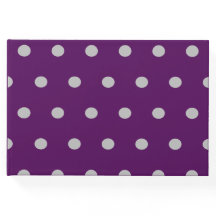 Polka Dot Gastenboek (Plum & Silver)