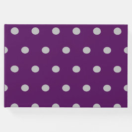 Polka Dot Gastenboek (Plum & Silver)