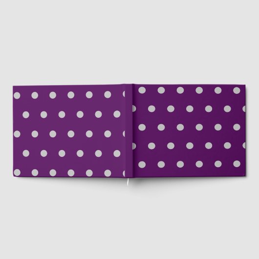 Polka Dot Gastenboek (Plum & Silver) (Volledig)