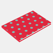 Polka Dot Gastenboek (Rood & Aqua) (Hoek)