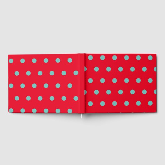 Polka Dot Gastenboek (Rood & Aqua) (Volledig)