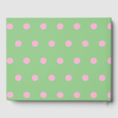Polka Dot Gastenboek (Sage Green & Pastel Pink) (Achterkant)