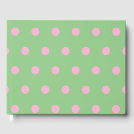 Polka Dot Gastenboek (Sage Green & Pastel Pink)