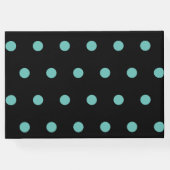 Polka Dot Gastenboek (Zwart & Aqua) (Achterkant)